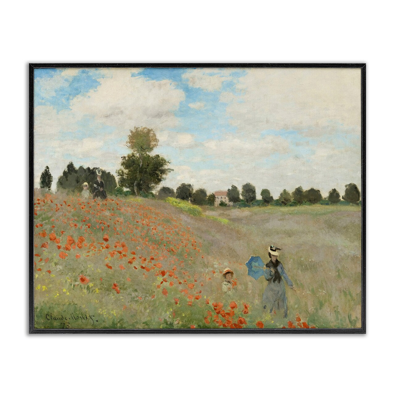 Stupell Industries Classic Monet Poppy Field Framed Giclee Wall Art Design by one1000paintings